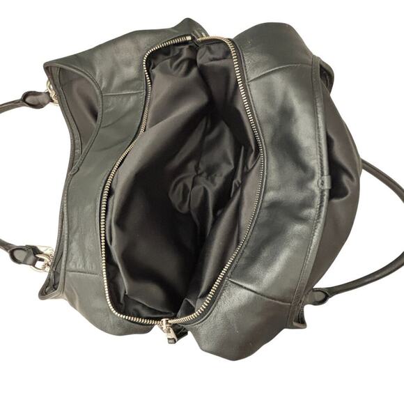 Coach Colette Signature Hobo Bag Rare Retired Black Silver Hardware - Picture 9 of 13